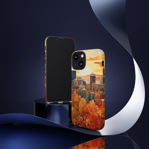 An Urban Autumn Overlook - Impact Resistant Phone Case